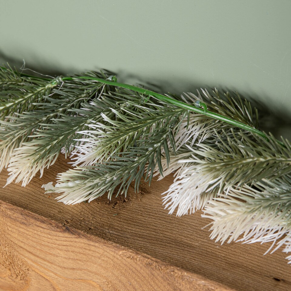 image 1 of 1.57m Plain Green Foliage Christmas Garland Decoration