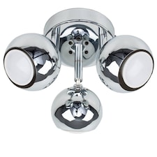 ValueLights Retro Eyeball Polished Silver Spotlight and Warm White Bulb