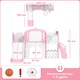 image 3 of AIYAPLAY 7 in 1 Toddler Slide Set, Frog Theme Playset with Basketball Hoop