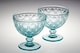 image 2 of Fleur Set Of Two Blue Glass Sundae Dishes