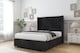 image 3 of Sloomy Dior Black Naples Divan Bed Base No Drawers With 54 Inch Wingback Headboard | Black | Black | Small Double | 1