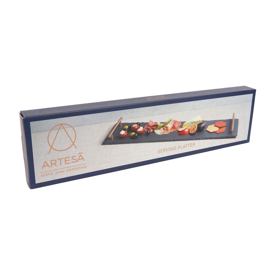 image 1 of Artesà Hand Finished Serving Platter with Copper Handles