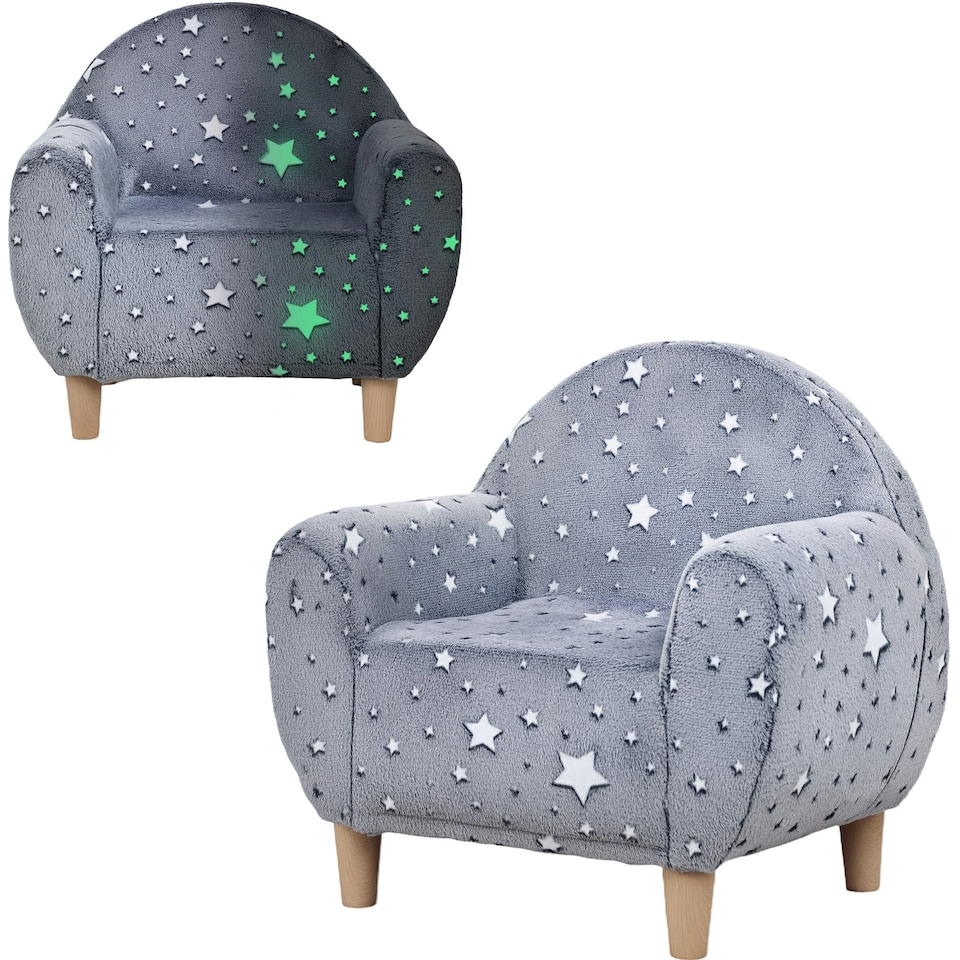 image 1 of AIYAPLAY Kids Armchair, Glow in the Dark Chair for Bedroom 