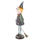 image 3 of Metal Halloween Witch Ornament with Broom