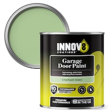 Innov8 Coatings Garage Door Paint 750ml – Chartwell Green Satin Finish – Exterior Metal Door Paint – Weatherproof & UV Resistant – 10 Year Guarantee