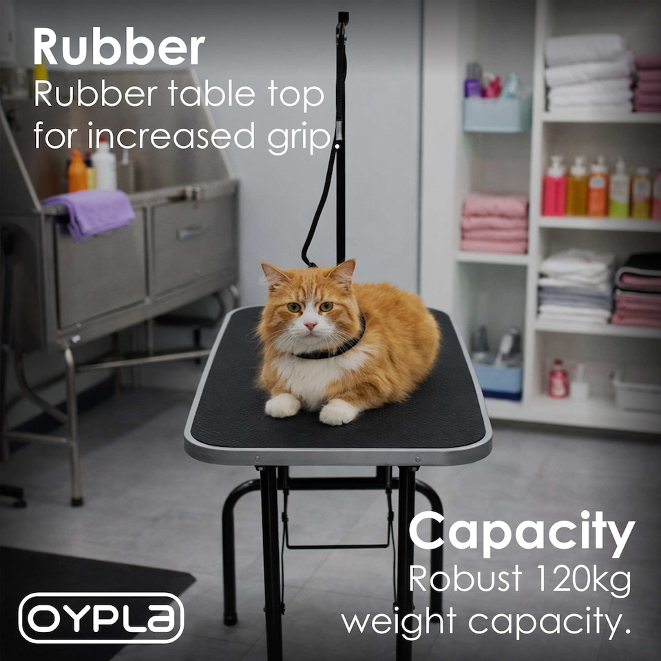 image 1 of 30 Inch Heavy Duty Folding Dog Grooming Table Adjustable Portable