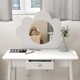 image 8 of AIYAPLAY Kids Dressing Table with Mirror, Stool, Drawer, Cloud Design, White | White