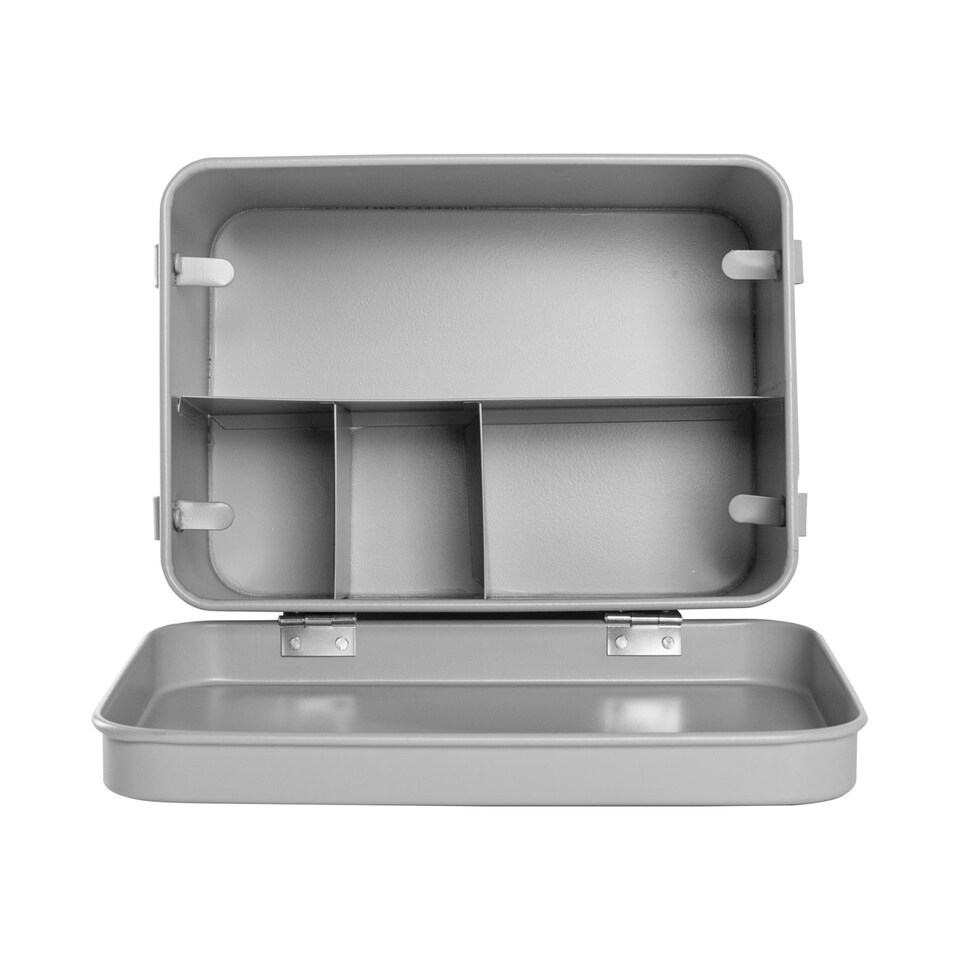 image 1 of Harbour Housewares Vintage Metal First Aid Box - 23cm - Grey | Grey | Grey | 1