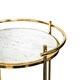 image 3 of Opulence Set of 2 Nested Side Tables Marble/Gold Gold
