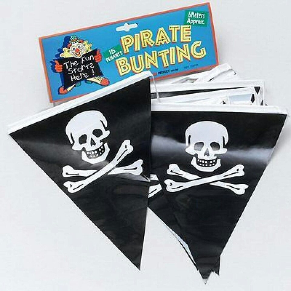 image 1 of Pirate Pennants Party Bunting 6m with 15 Flags
