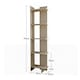 image 5 of Living and Home Modern 5-Tier Corner Bookshelf Shelf Unit - Maple Wood