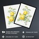 image 2 of Yellow Rose Botanical Redoute Vintage Framed Wall Art Print 12X16"