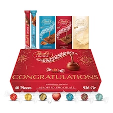 Lindt Congratulations Chocolates Gift Box - 926g (40-Piece Set) - Assorted Chocolate Bars & Truffles, Perfect as a Thank You Gift and Celebration Hamper for Friends, Colleagues, or Loved Ones