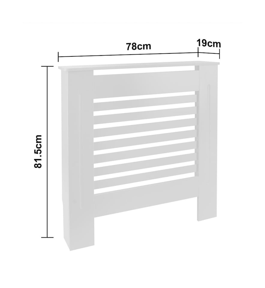 Groundlevel Wooden Radiator Cover Home Decorative Modern Design | White | White