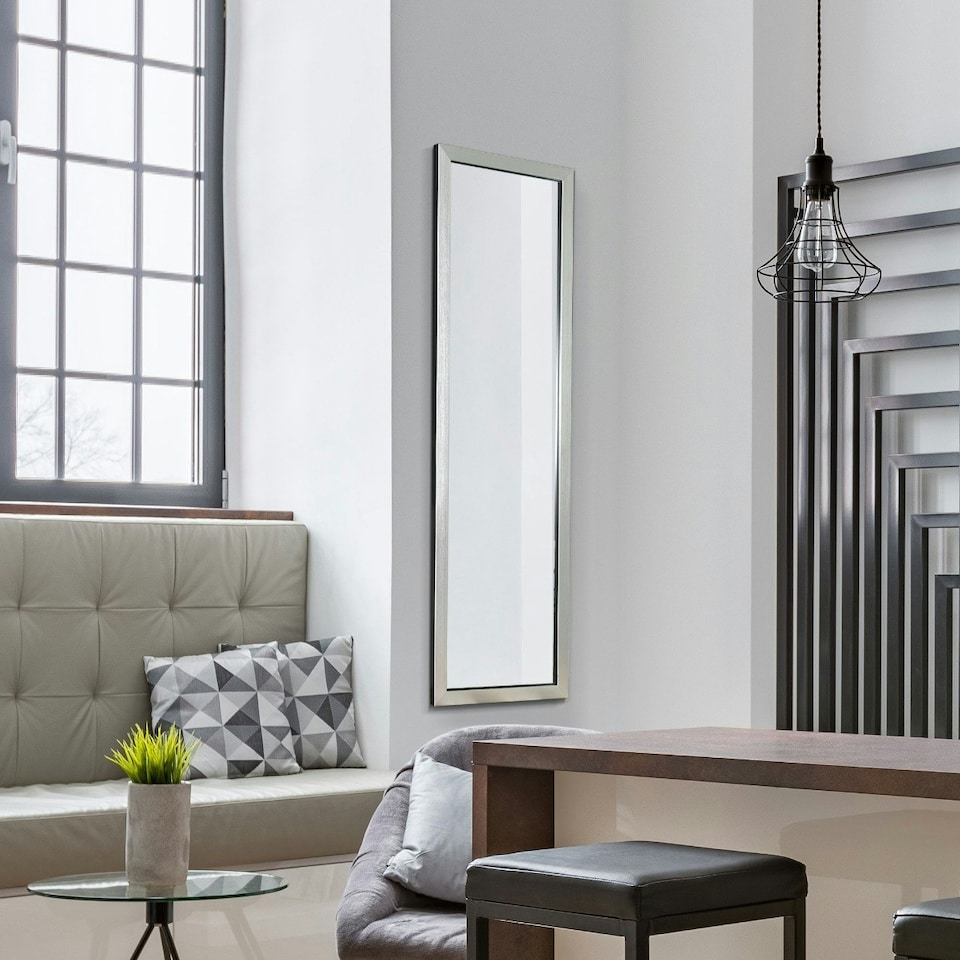 image 1 of Mackenzie Silver Elegant Modern Dress Mirror 130 x 38 CM | Silver