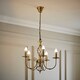 image 2 of ValueLights Memphis Antique Brass 5 Way Chandelier & Bulbs | Gold