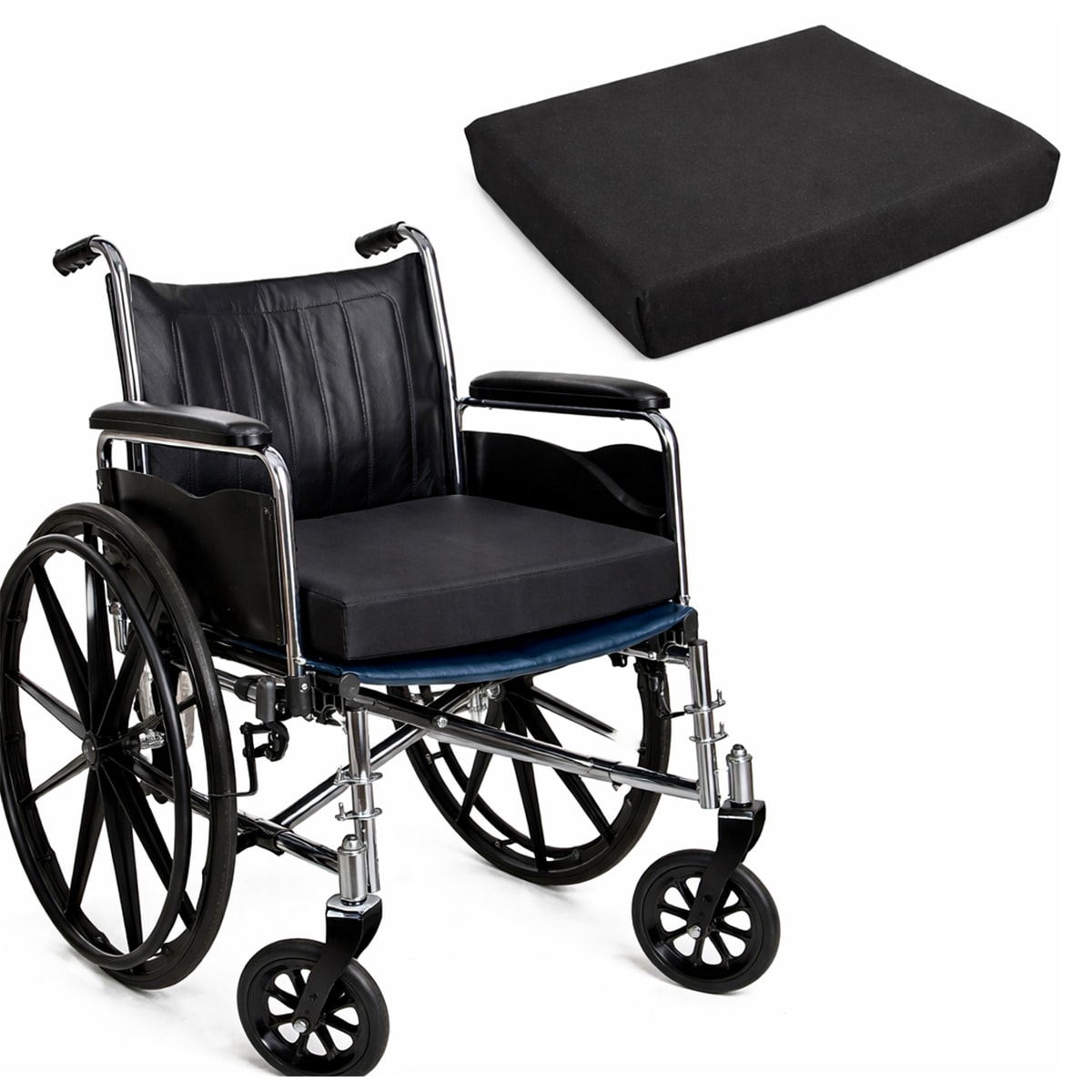 House Of Home Wheelchair Cushion Memory Foam Pressure Relief 3 Inch Black