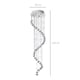 image 7 of HOMCOM Modern Crystal Droplet Ceiling Light Stainless Steel Bedroom Hallway