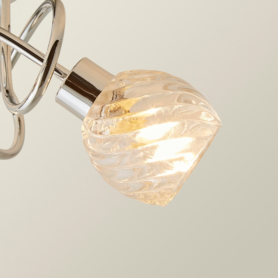 image 1 of ValueLights Reyka 3 Way Silver Ceiling Light | Silver