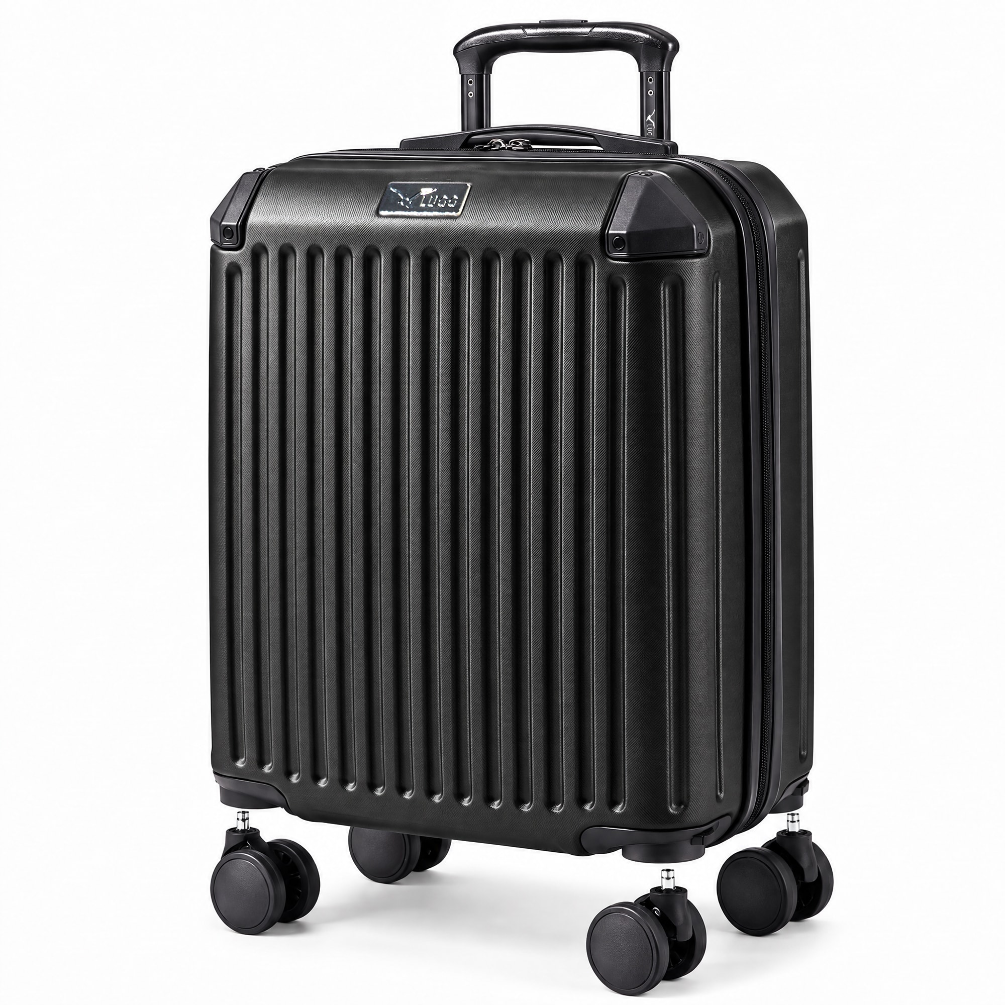 Lugg Sky Rover 40cm Underseat Cabin Bag, ABS Hard Shell (40x30x20cm) in Black | Size: Mini Cabin