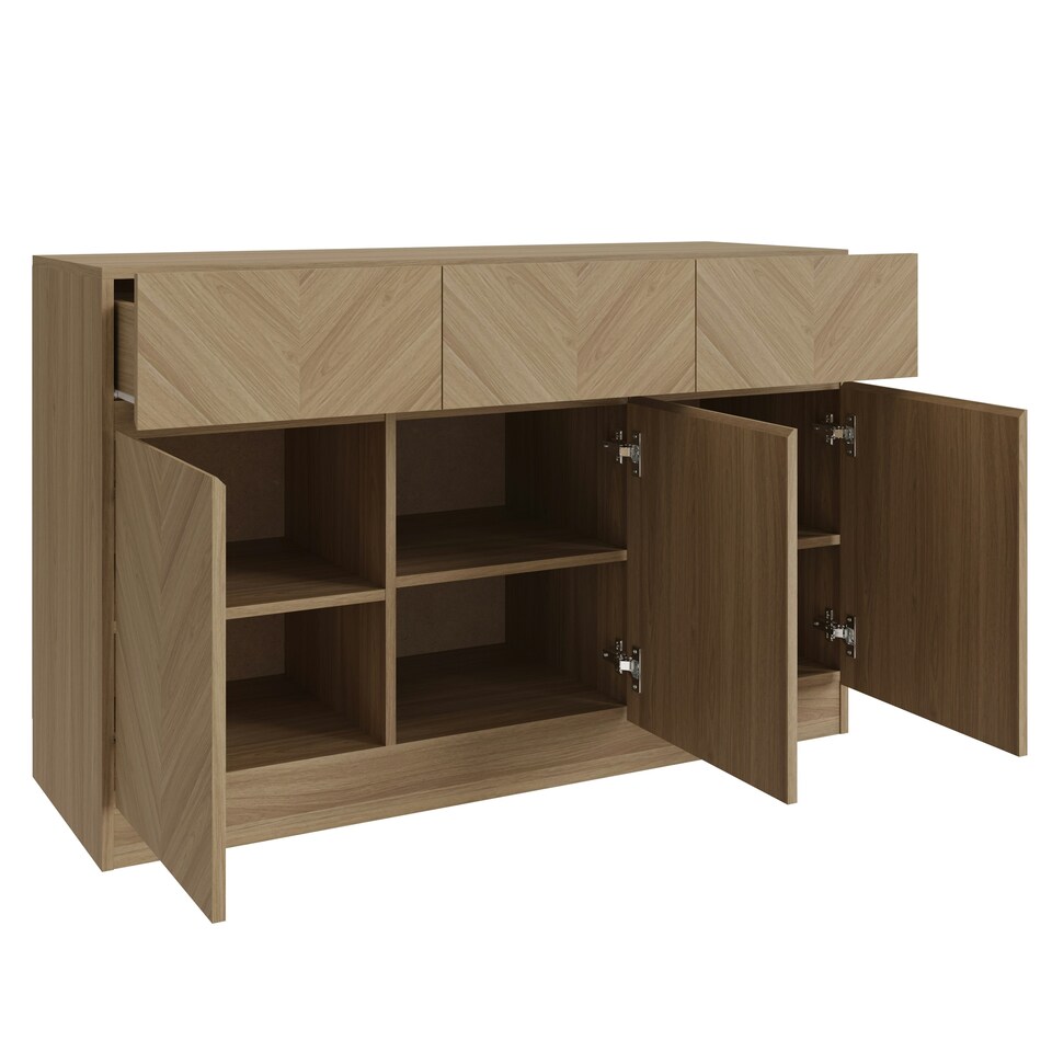 image 1 of GFW Catania Large Sideboard - Euro Oak
