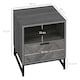 image 7 of HOMCOM Bedside Table, Sofa Side Table W/ Drawer and Shelf Living Room, Bedroom