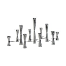 Parker 11 Piece Candle Centerpiece - Mild Steel - L27 x W51.5 x H42 cm - Silver | Silver | 1