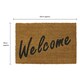 image 5 of JVL Rubber Embossed PVC backed Coir Door Mat 40x60cm - Welcome