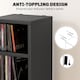 image 6 of HOMCOM 204 CD Storage Unit, Storage Tower with 12 Cubes, 175cm Tall Bookcase for Living Room, Home Office, Study Room, Black