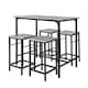 image 1 of SoBuy OGT11-HG,Industrial Dining Set Breakfast Bar Table and 4 Stools | Grey | Grey