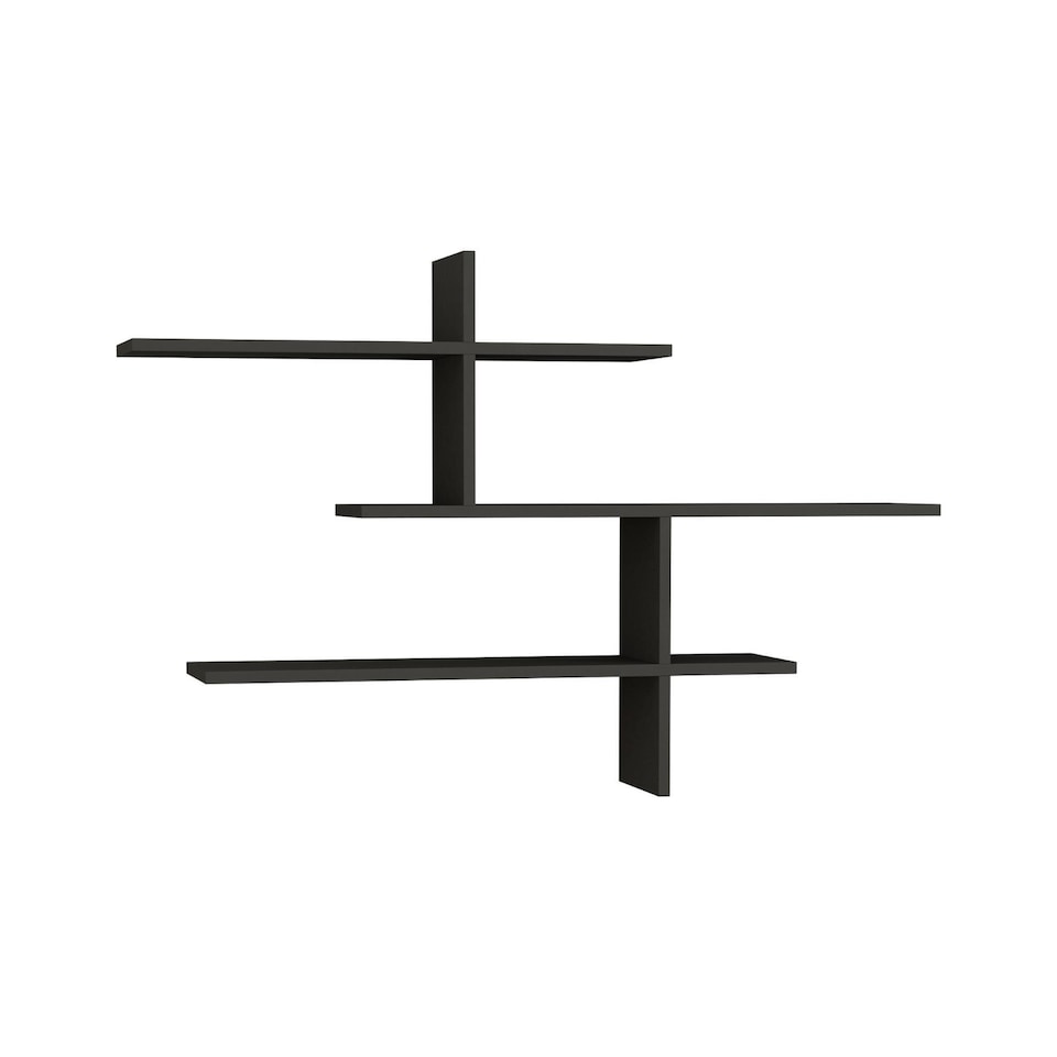 image 1 of Decortie Leo Wall Shelf 123x22x81cm Anthracite Grey
