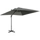 image 1 of Outsunny 2.7 x 2.7 m Cantilever Parasol Garden Umbrella w/ Cross Base Dark Grey