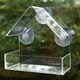 image 2 of Hanging Window Wild Bird Feeder Table Clear Viewing Perspex 3 Suction Pads 2pk