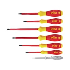 Wiha Softfinish Electric Sl/ph Screwdriver Set, 7 Piece - Multi Colour - One Size