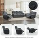 image 5 of Manual Reclining Sofa, Jumbo Cord Fabric Recliner 3 Seater Armchair - 3 Seater