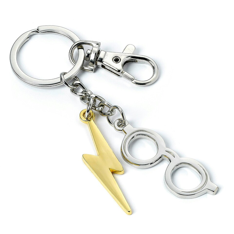 image 1 of Official Harry Potter Glasses & Lightning Bolt Keyring KH0176
