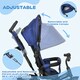 image 4 of HOMCOM 6 in 1 Trike, Kids Tricycle, Pedal Push Bike with Push Handle, Removable Canopy, 5-point Safety Belt, Storage, Cushion, Footrest, Brake, for 1-5 Years Toddler, Dark Blue
