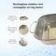 image 3 of Buckingham Stainless Steel Micro Perforated Rectangular Serving Basket Colander Dish , 37.5 cm