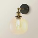 image 3 of ValueLights Industrial Style Black And Gold Wall Light With Tinted Glass Shade