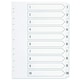 image 2 of A4 1-10 Index Multi-punched Polypropylene White