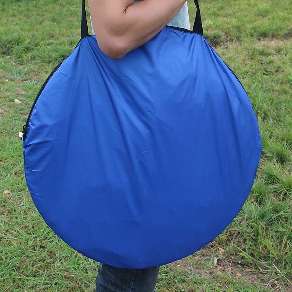image 1 of Portable Pop Up Toilet Tent Instant Foldable Camping Privacy Shower Changing Tent - Blue
