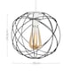 image 3 of ValueLights Rutherford Black Ceiling Pendant Light Shade & Bulb | Black