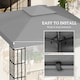 image 4 of Outsunny 3m 2 Tier Garden Gazebo Top Cover Replacement Canopy Roof