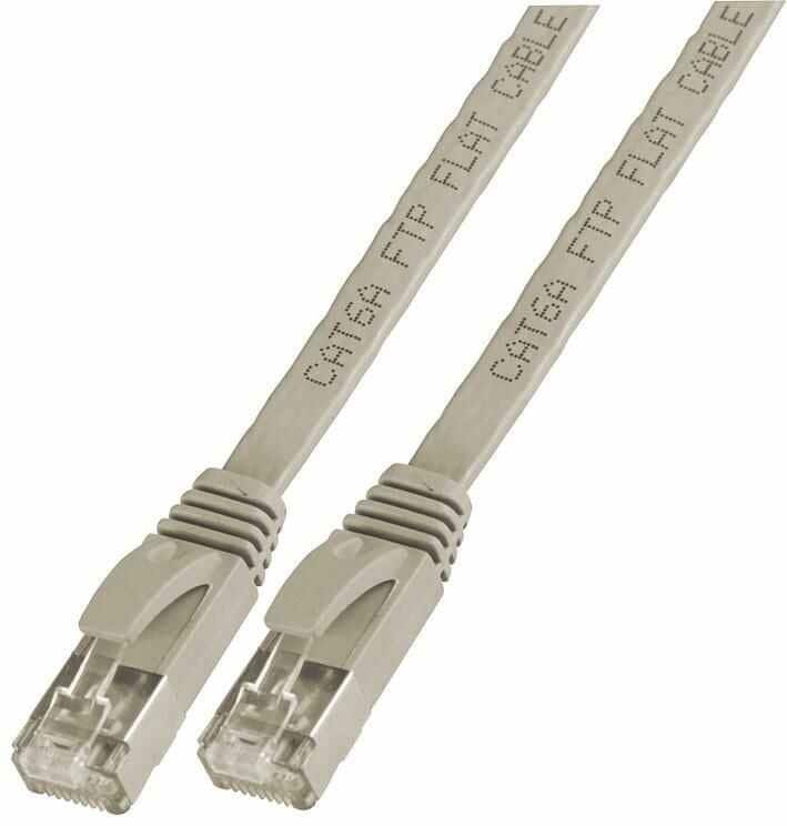 PRO SIGNAL - Flat Cat6a STP Ethernet Patch Lead, 5m Grey