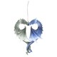 image 1 of Anne Stokes Dragon Heart Hanging Ornament - Blue/Grey - One Size