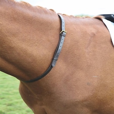Shires Blenheim Leather Neck Strap Black | Size: 3/4X50
Colour: Black
