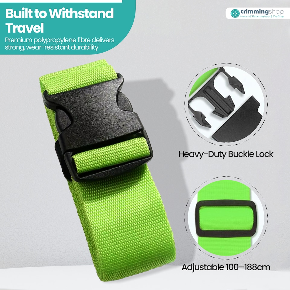 image 1 of Strong Adjustable Luggage Strap with Buckle - Pack of 4