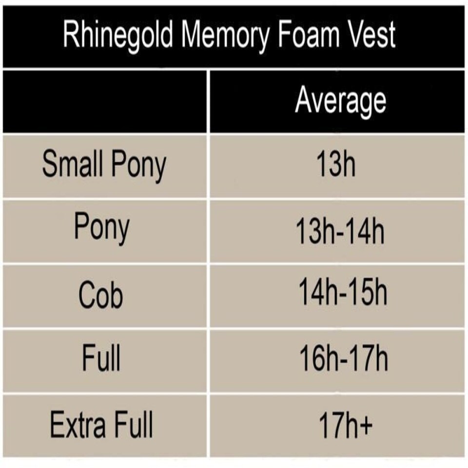 image 1 of Rhinegold Memory Foam Vest | Black | Size: Full
Colour: Black