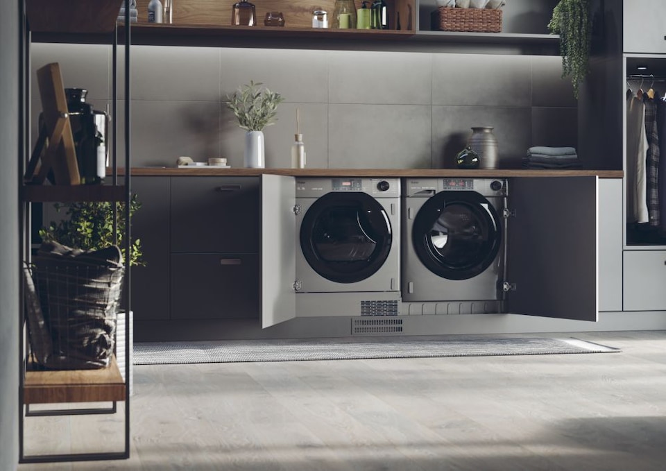 image 1 of Haier HDB4 H7A2TBERX80 Series 6 Integrated Heat Pump Dryer, 7kg, Grey, A++ Rated