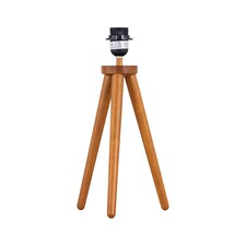 Voyage - Dark Oak Wooden Tripod Lamp Base | Brown | Dark oak wood | 1